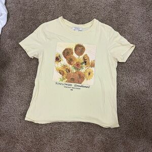 vincent van gogh sunflowers shirt